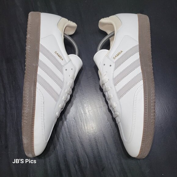 adidas Originals Other - Adidas Samba Men’s Size 10 Originals OG White Grey Cream Gum Sneakers IH4880